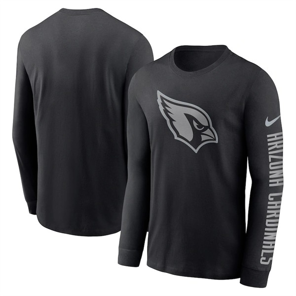 Men's Arizona Cardinals Black Long Sleeve T-Shirt